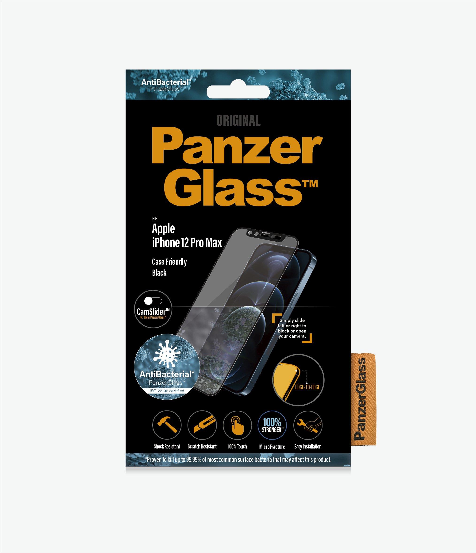 Kính Cường Lực Full Màn Hình PanzerGlass™ iPhone 12 Pro Max Camslider - Kính Che Camera
